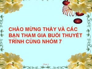 CHO MNG THY V CC BN THAM GIA