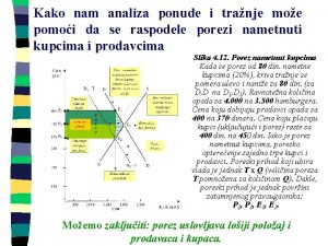 Kako nam analiza ponude i tranje moe pomoi