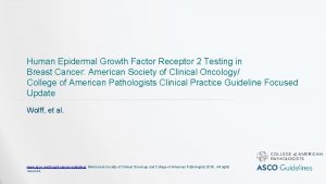 Human Epidermal Growth Factor Receptor 2 Testing in