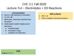 CHE 111 Fall 2020 Lecture 7 cd Electrolytes