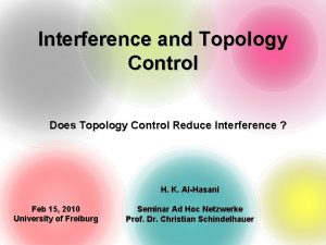 Interference and Topology Control Does Topology Control Reduce