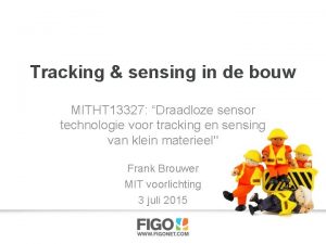 Tracking sensing in de bouw MITHT 13327 Draadloze