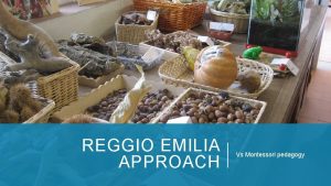 REGGIO EMILIA APPROACH Vs Montessori pedagogy COMMUNITY In