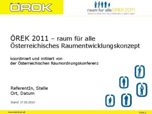 REK 2011 raum fr alle sterreichisches Raumentwicklungskonzept koordiniert