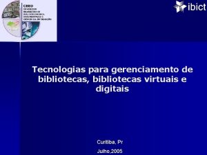 Tecnologias para gerenciamento de bibliotecas bibliotecas virtuais e