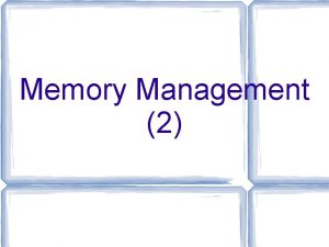 Memory Management 2 VIRTUAL MEMORY Problem programs were