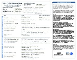 Stata Python Rosetta Stone Sidebyside code examples v