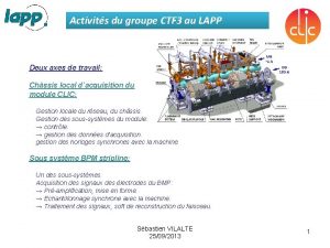 Activits du groupe CTF 3 au LAPP Deux