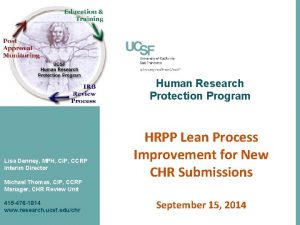 Human Research Protection Program Lisa Denney MPH CIP