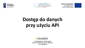 Dostp do danych przy uyciu API ul Wadowicka