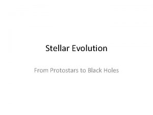 Stellar Evolution From Protostars to Black Holes Absolute