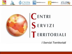 I Servizi Territoriali Agenda q I servizi territoriali