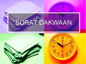 SURAT DAKWAAN DEFINISI n n S Dakwaan dalam