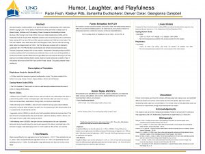 Humor Laughter and Playfulness Paran Fisch Katelyn Pitts