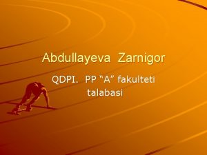 Abdullayeva Zarnigor QDPI PP A fakulteti talabasi ISLAM