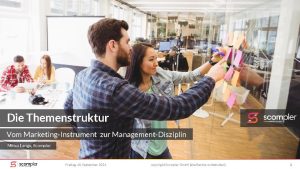 Die Themenstruktur Vom MarketingInstrument zur ManagementDisziplin Mirko Lange