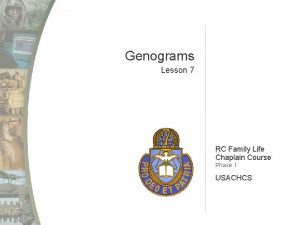 Genograms Lesson 7 RC Family Life Chaplain Course