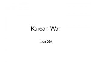Korean War Lsn 29 ID SIG Inchon limited
