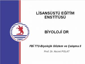 LSANSST ETM ENSTTS BYOLOJ DR FB 772 Biyolojik