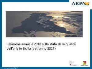 Relazione annuale 2018 sullo stato della qualit dellaria