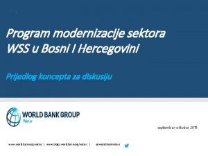 Program modernizacije sektora WSS u Bosni I Hercegovini