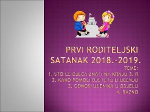 MATEMATIKA razvijati vjetinu itanja i pisanja brojeva zbrajanje