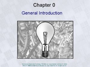 Chapter 0 General Introduction Manufacturing Engineering Technology Fifth