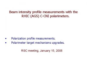 Beam intensity profile measurements with the RHIC AGS