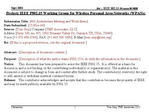 Sept 2004 doc IEEE 802 15 04 nnnn00