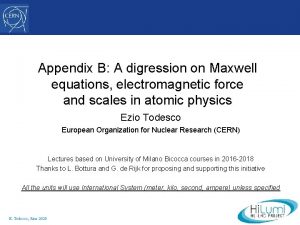 Appendix B A digression on Maxwell equations electromagnetic