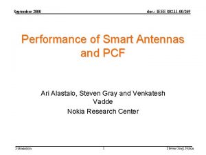 September 2000 doc IEEE 802 11 00269 Performance