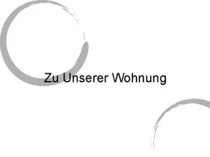 Zu Unserer Wohnung Aus HU Gstehaus Zu fu