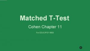 Matched TTest Cohen Chapter 11 For EDUCPSY 6600