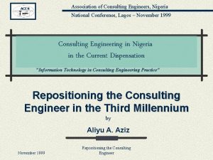 Association of Consulting Engineers Nigeria ACEN National Conference
