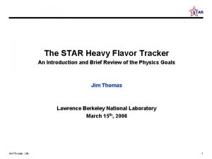 The STAR Heavy Flavor Tracker An Introduction and