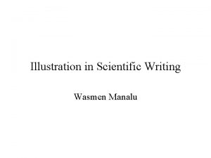 Illustration in Scientific Writing Wasmen Manalu Introduction Illustration