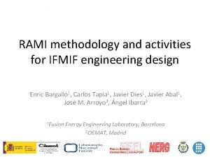 RAMI methodology and activities for IFMIF engineering design