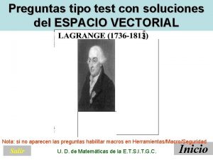 Espacio Preguntas tipo test vectorial con soluciones del