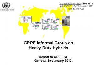 UNITED NATIONS Informal document No GRPE63 19 63