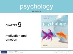 psychology third edition CHAPTER 9 motivation and emotion