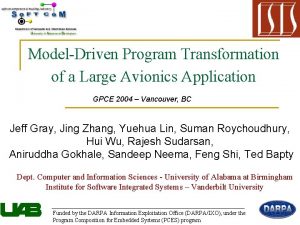 ModelDriven Program Transformation of a Large Avionics Application