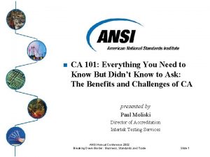 n CA 101 Everything You Need to Know