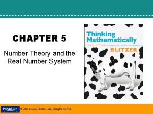 CHAPTER 5 Number Theory and the Real Number