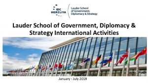 Lauder school of government diplomacy and strategy