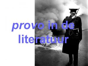 provo in de literatuur Inleiding provo De Provobeweging