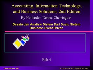 Accounting Information Technology and Business Solutions 2 nd