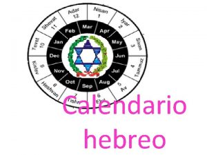 Calendario hebreo El calendario hebreo es solar y