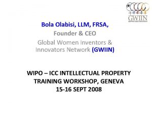 Bola Olabisi LLM FRSA Founder CEO Global Women