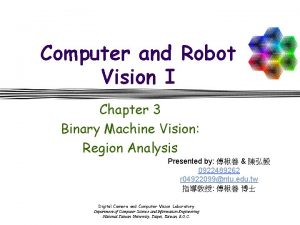 Computer and Robot Vision I Chapter 3 Binary