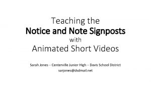 Teaching the Notice and Note Signposts with Animated